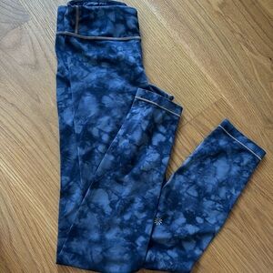 Blue tie dye Athleta Girl leggings in size 12 girls.